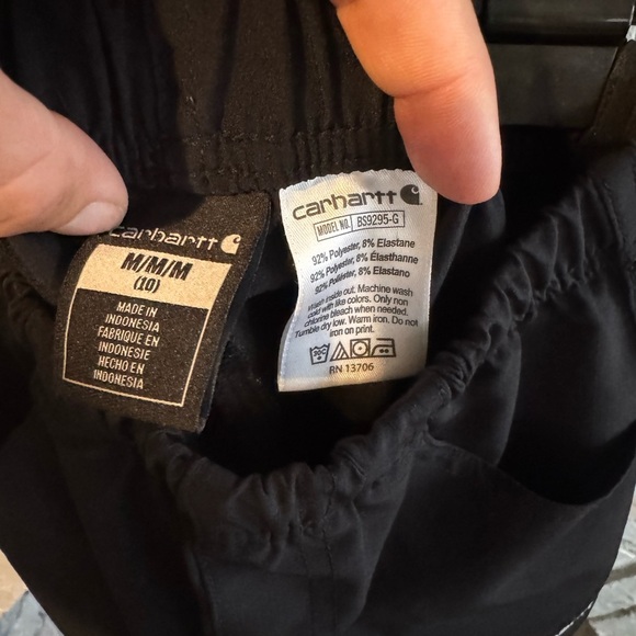 NWOT Carhartt Girl's Athletic Black Shorts - Picture 2 of 4